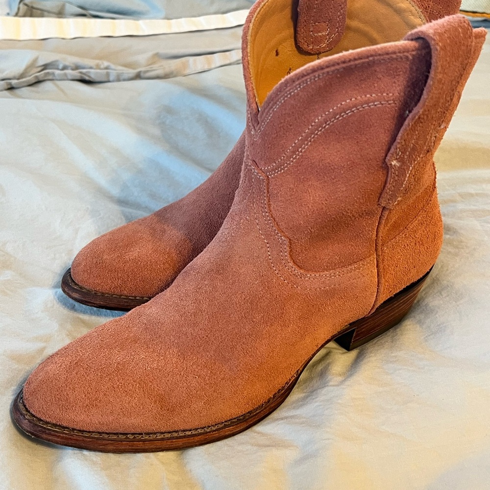 🌵Tecovas “The Lucy” Suede Ankle Boots – Desert Rose🌵 - Picture 7 of 8